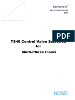 Control Valve Sizing for Multi-Phase Fluid Flows