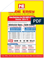 NEW Batches For IES GATE PSUs at MADE EASY
