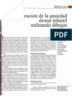 Articulos-Valoracion de La Ansiedad Dental Infantil Utilizando Dibujos