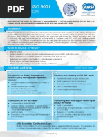 Certified ISO 9001 Lead Auditor - Two Page Brochure