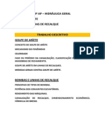 3º Ap - Hidráulica Geral Golpe de Aríete Bombas E Linhas de Recalque