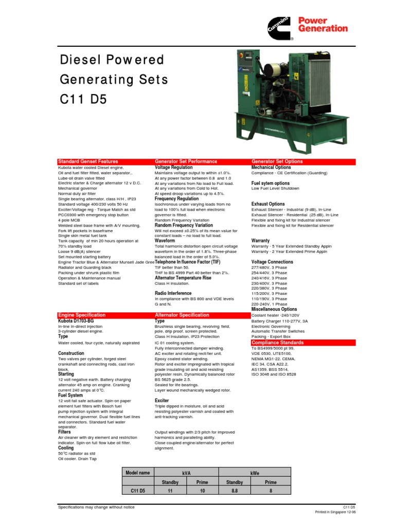 c11 d5 | PDF | Engines | Diesel Engine
