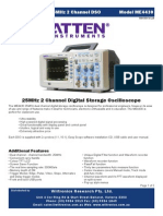 25Mhz 2 Channel Digital Storage Oscilloscope: Atten Ads1022C 25Mhz 2 Channel Dso Model Me4430