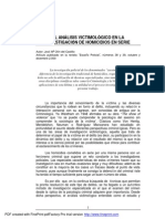 El análisis victimológico en la investigación de homicidios en serie