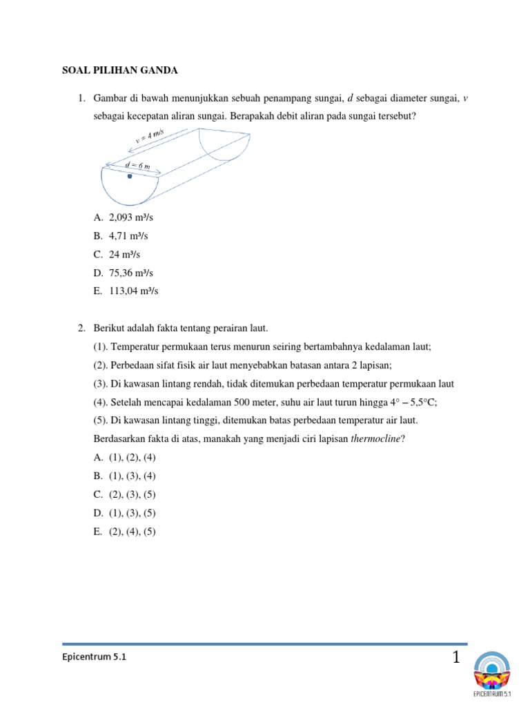 Soal Olimpiade Geografi Nasional UPI 2012
