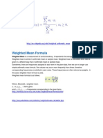 Weighted Mean Formula