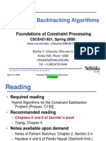 Intelligent Backtracking Algorithms: Foundations of Constraint Processing