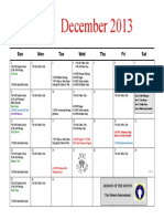 Cornerstone Calendar of Events - December 2013