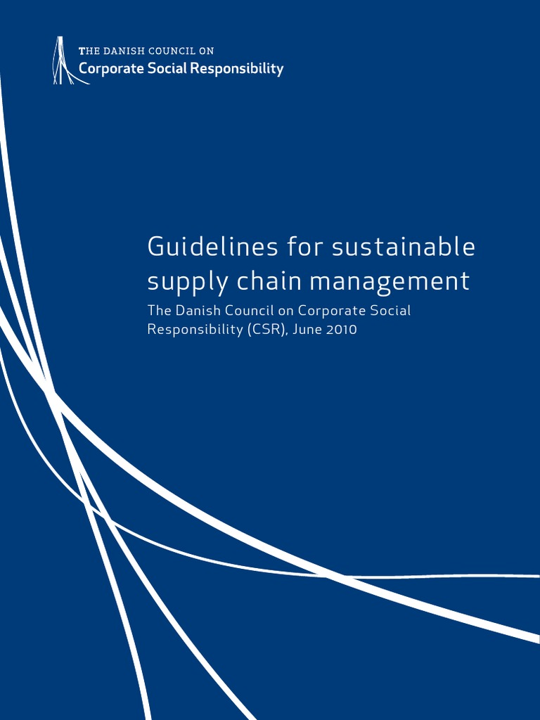 Guidelines For Sustainable Supply Chain Management | PDF