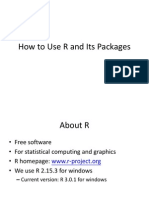How to Use R and Its Packages