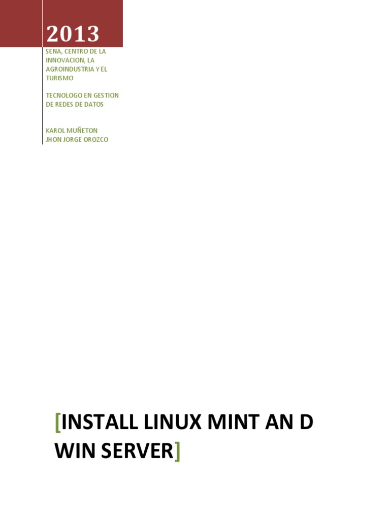 Install Linux Mint & Win Server Guide | PDF | Ibm Pc Compatibles | Software