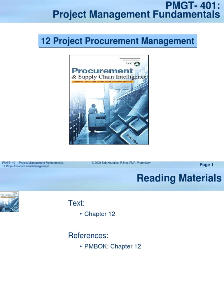 PMGT401-12 Project Procurement Management-04 | PDF | Request For ...