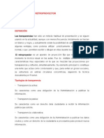 Transparencia y Retroproyector