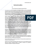 Declaración Pública Ingeniería Civil Biomédica Frente A Impugnación de Mesa