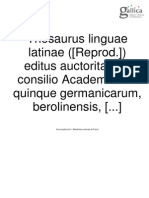 Thesaurus LL. Vol. II Fasc I