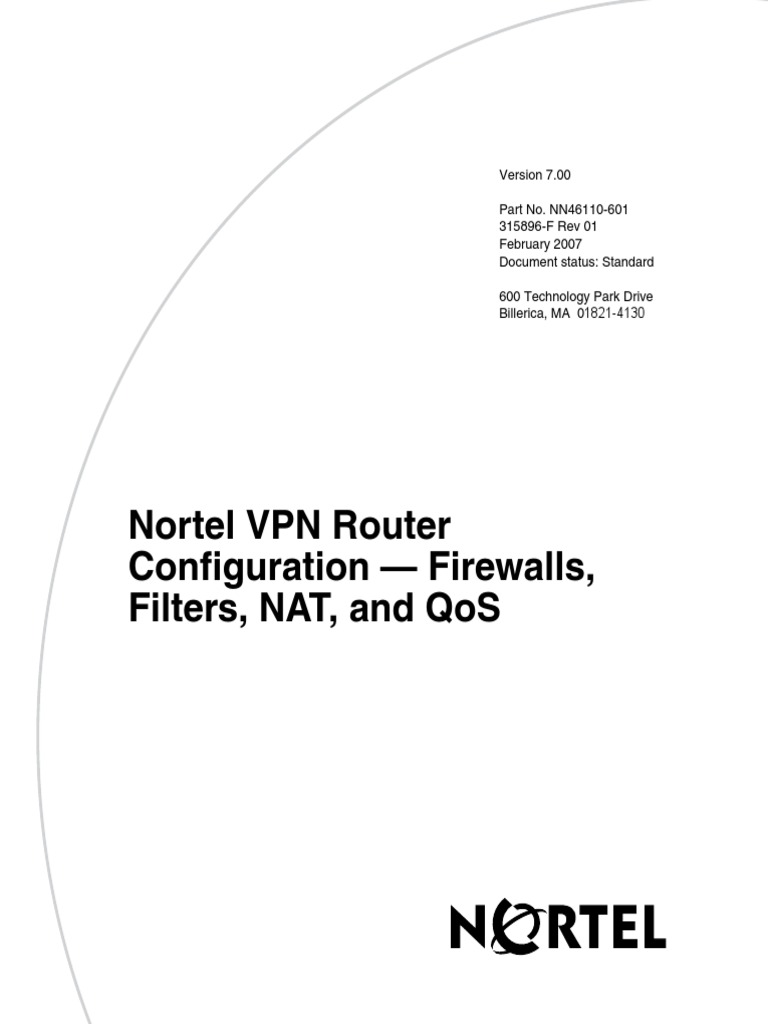 Nortel VPN Router Configuration Guide PDF Firewall
