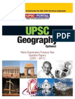 Download UPSC IAS Mains LAST 10 Year Papers Geography