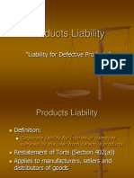 Liability For Defective Products