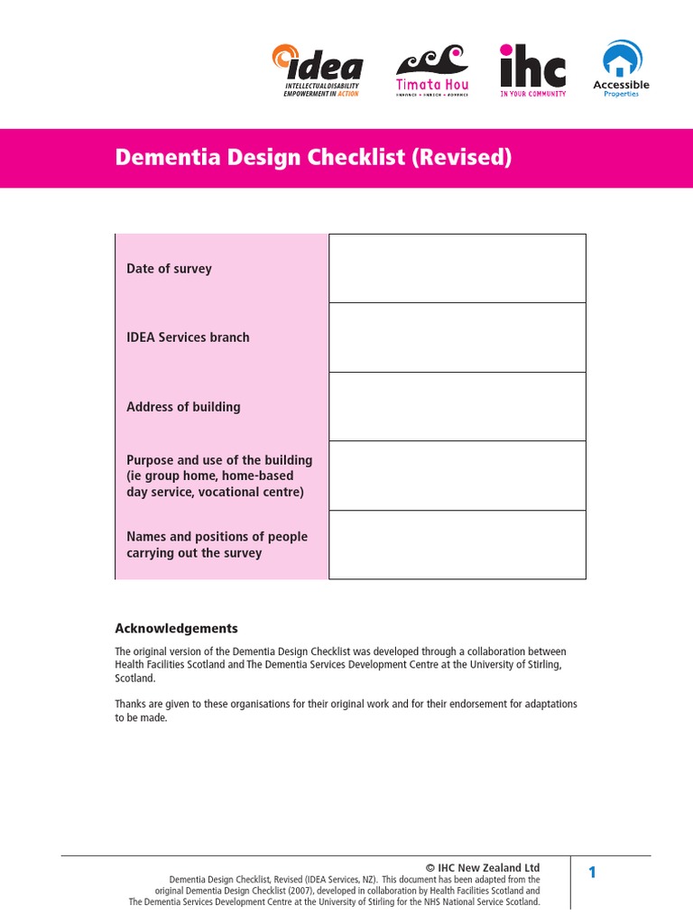Dementia Design Checklist Booklet | Wheelchair | Bathroom