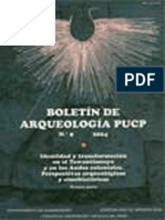 Boletin de Arqueologia PUCP No. 08 (2004) Número 08. Identidad y Transformación en El Tawantinsuyu y en Los Andes Coloniales. Perspectivas Arqueológicas y Etnohistóricas. Tercera Parte