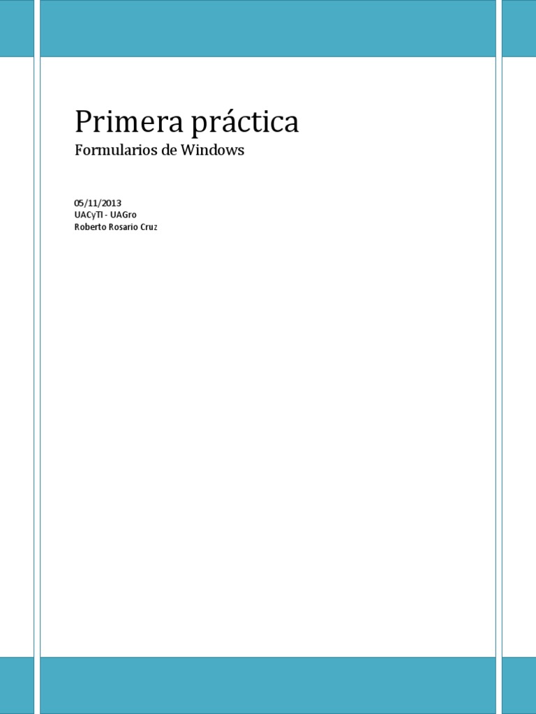 Nuestro Primer Programa para Windows - 2013 PDF | PDF | Ventana ...
