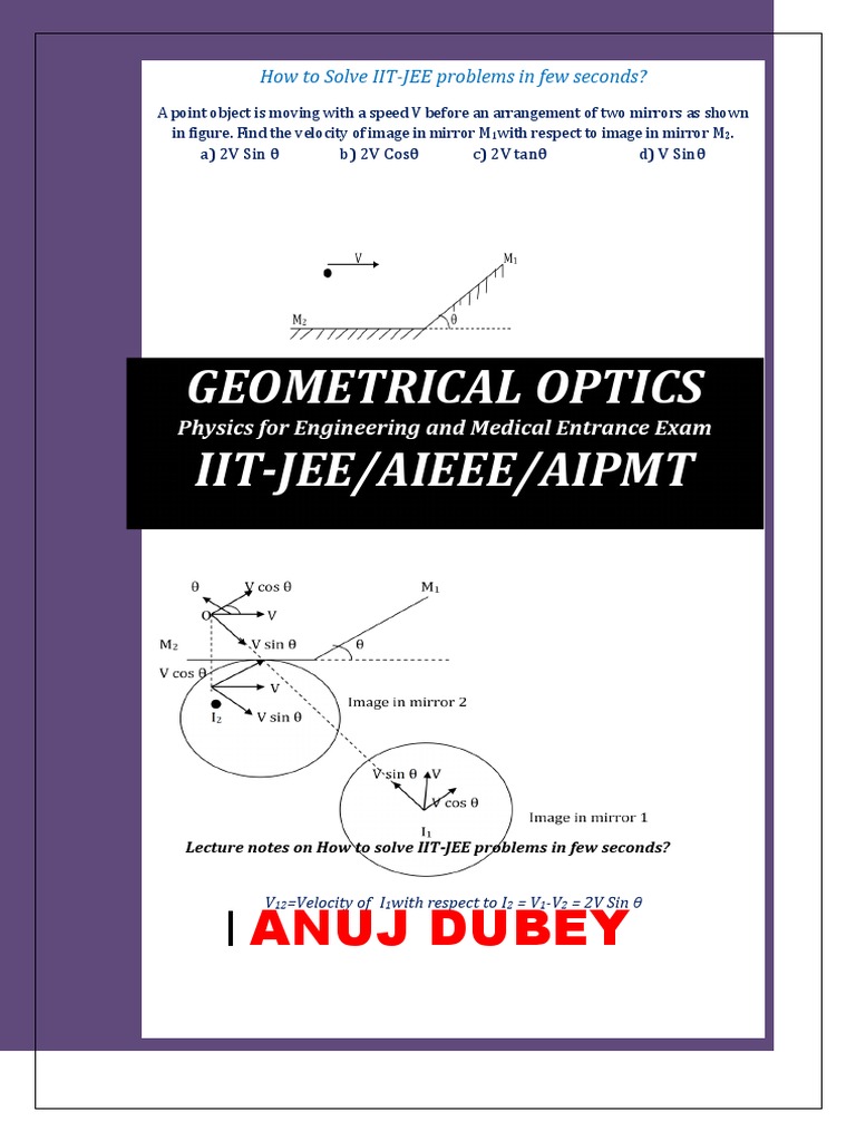 Geometrical Optics Book With Special Lecture Optics Science