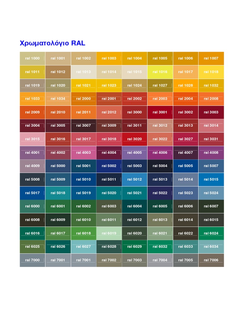 Ral Colors | PDF | Technology & Engineering