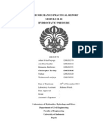 FLUID MECHANICS PRACTICAL REPORT - Module 2