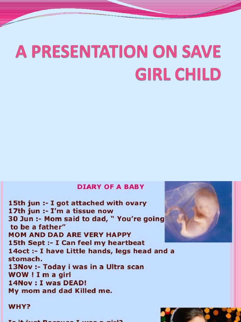 save girl child powerpoint presentation