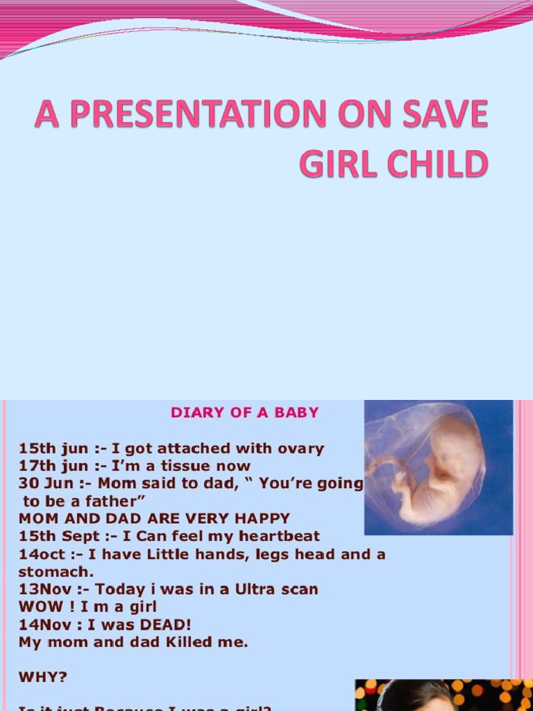 Save Girl Child A Presentation | PDF
