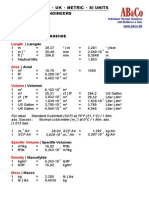 Conversion Us Uk Metric Si Units For Thermal Engineers