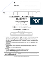 2003 Mathematical Methods (CAS) Exam 2