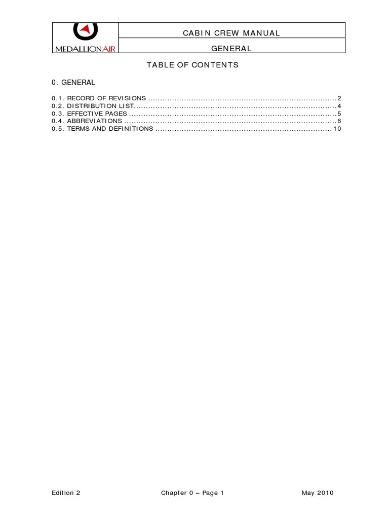 Emirates Cabin Crew Manual Edition 2 | PDF | Flight Attendant
