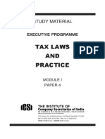 Tax Laws and Practice - ICSI Executive Programme (Module-I Paper 4)