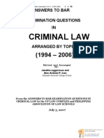 Criminar Law Bar Questions + Suggested Answers