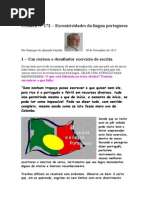 Crónica Nº 172 - Excentricidades da língua portuguesa.