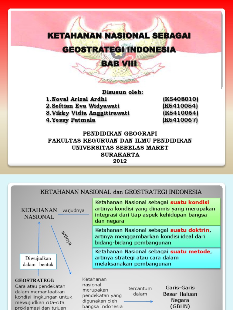 Ketahanan Nasional Sebagai Geostrategi Indonesia
