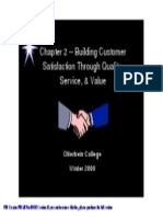 Chapter 2 - Building Customer Satisfaction Through Quality, Service, & Value