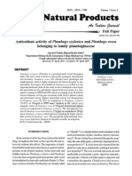 Antioxidant Activity of Plumbago Zeylanica and Plumbago Rosea Belonging to Family Plumbaginaceae