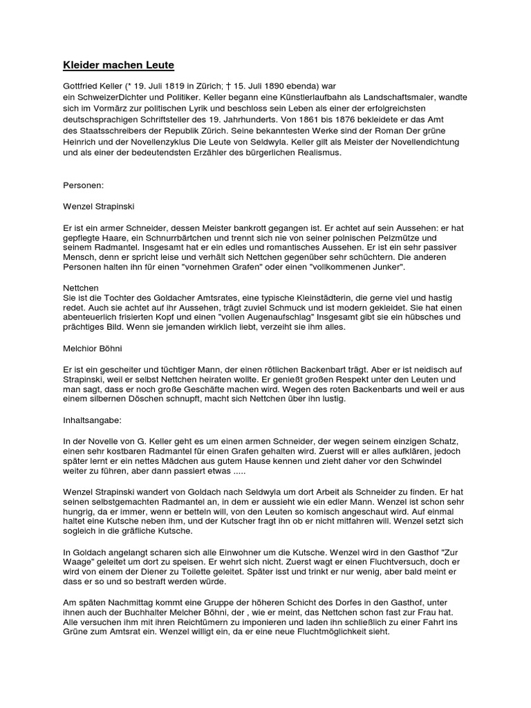 Kleider Machen Leute