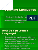 Meeting 5 - Learning Languages