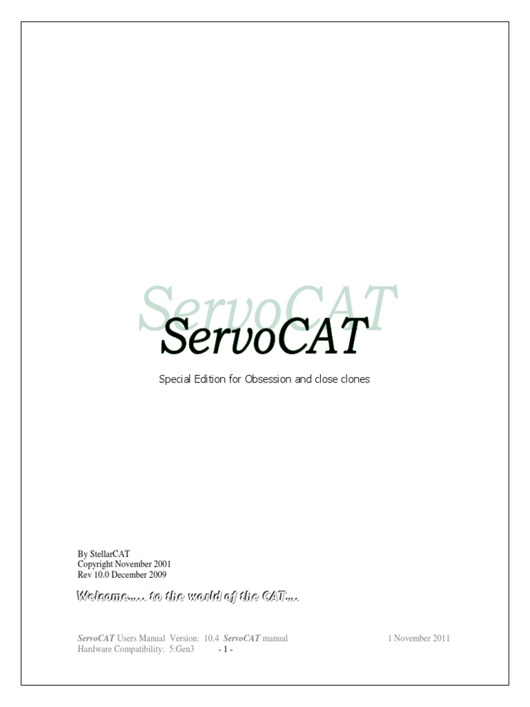ServoCAT Manual V104 PDF Personal Computers Electrical Connector