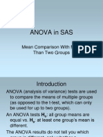 Anova in Sas: Mean Comparison With More Than Two Groups