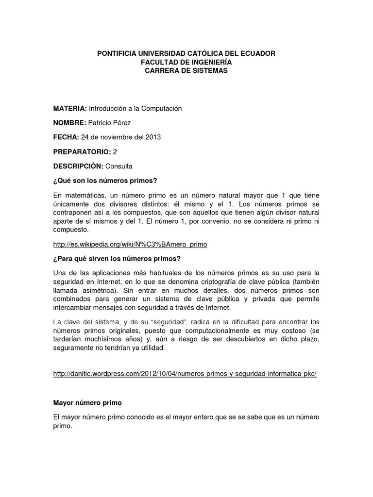 Consulta Algoritmos De Enumeracion Y Los Numeros Primos Areas De