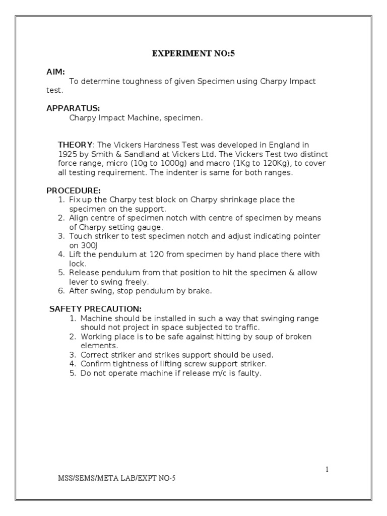 5-Charpy Impact Test | PDF