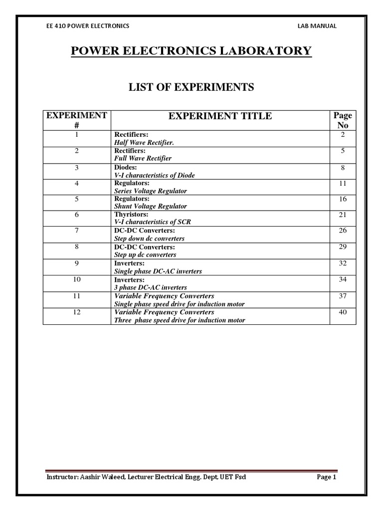 Power Electronics Manual PDF Rectifier Power Inverter
