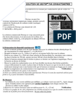 TP Dosage Par Conductimetrie Du Destop Correction Du TP