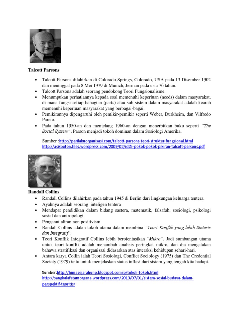 Talcott Parsons & Randall Collins | PDF