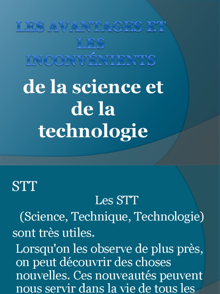 Avantages et inconvénients de la technologie | PDF | l'Internet | la ...