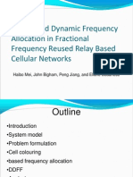 Distributed Dynamic Frequency Allocation in Fractional Frequency Reused Relay Based Cellular Networks